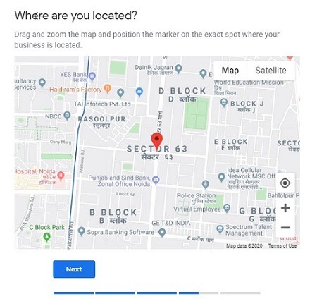 Configuración del puntero para actualizar la dirección