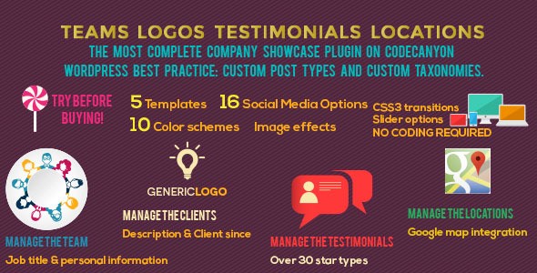 Complemento de ubicación de testimonios de logotipos de equipo