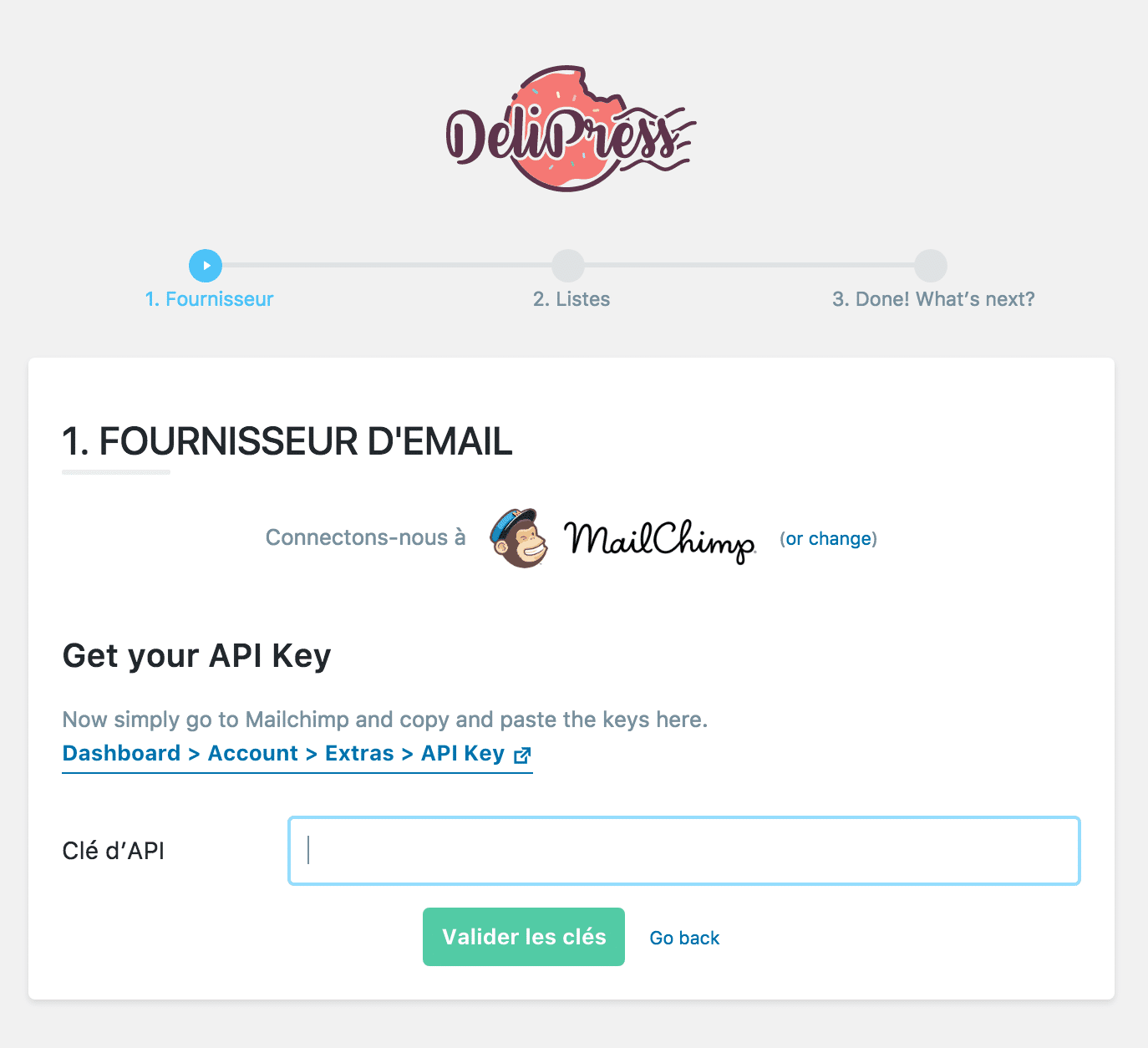 delipress mailchimp